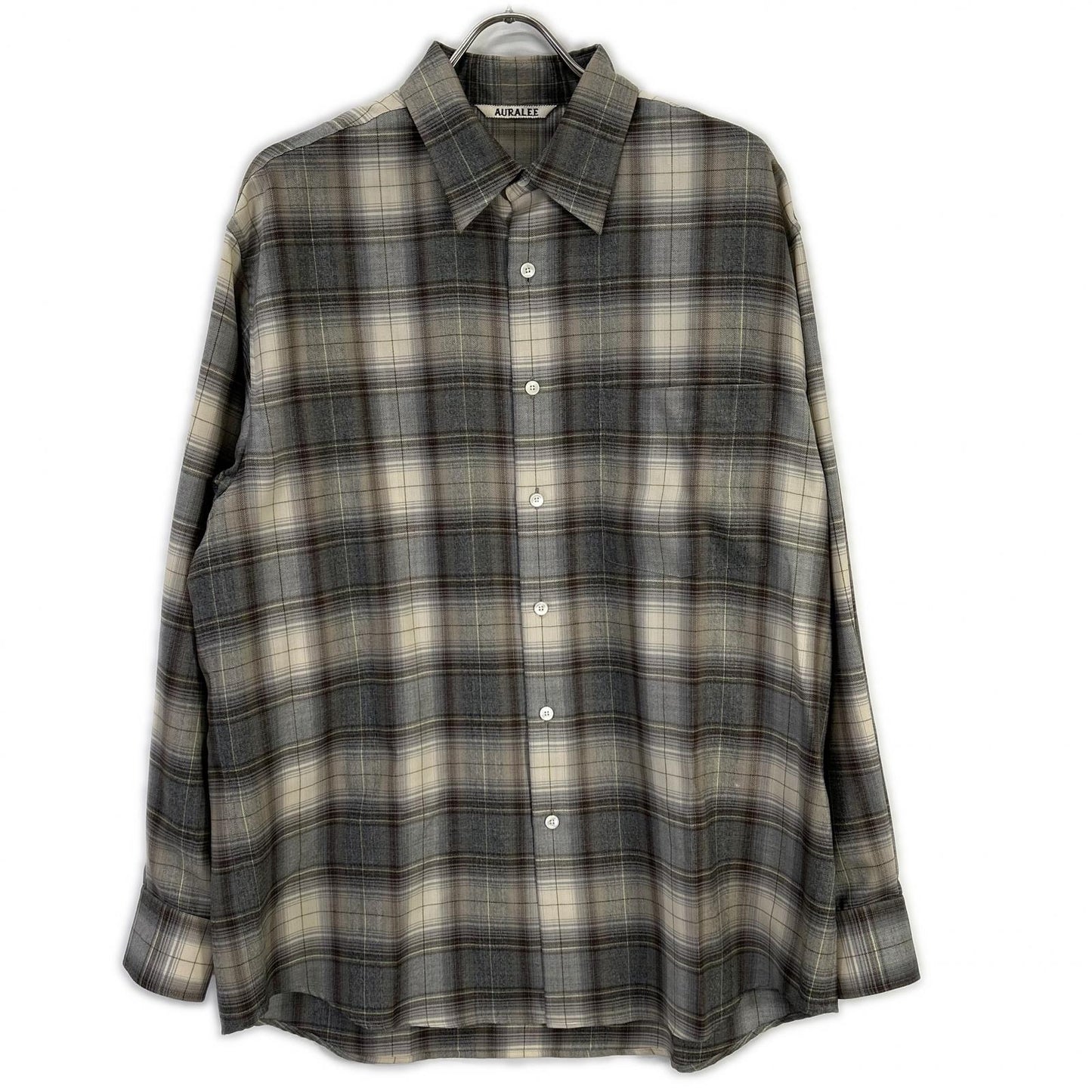 AURALEE オーラリー A22AS01LC 22年製 SUPER LIGHT WOOL CHECK SHIRTS トップス
