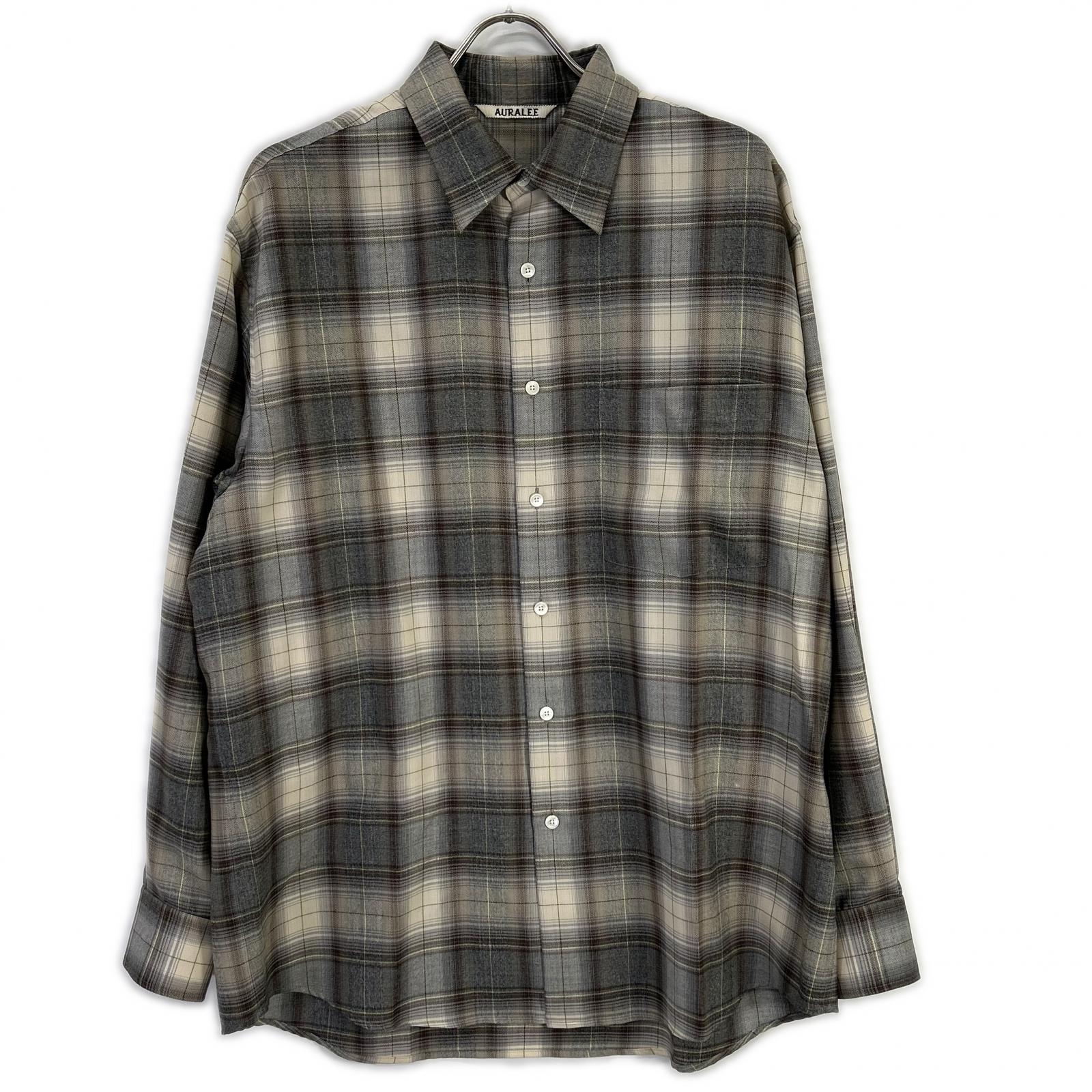AURALEE オーラリー A22AS01LC 22年製 SUPER LIGHT WOOL CHECK SHIRTS トップス