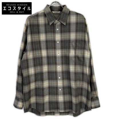 AURALEE オーラリー A22AS01LC 22年製 SUPER LIGHT WOOL CHECK SHIRTS トップス