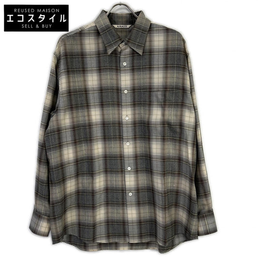 AURALEE オーラリー A22AS01LC 22年製 SUPER LIGHT WOOL CHECK SHIRTS トップス
