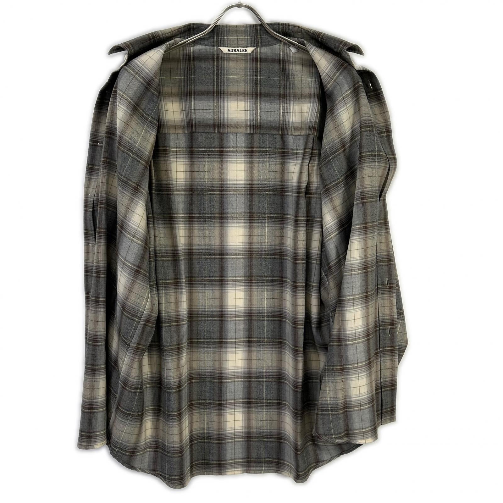 AURALEE オーラリー A22AS01LC 22年製 SUPER LIGHT WOOL CHECK SHIRTS トップス