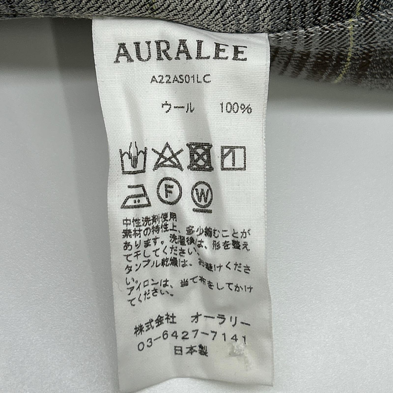 AURALEE オーラリー A22AS01LC 22年製 SUPER LIGHT WOOL CHECK SHIRTS トップス