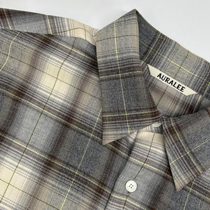 AURALEE オーラリー A22AS01LC 22年製 SUPER LIGHT WOOL CHECK SHIRTS トップス