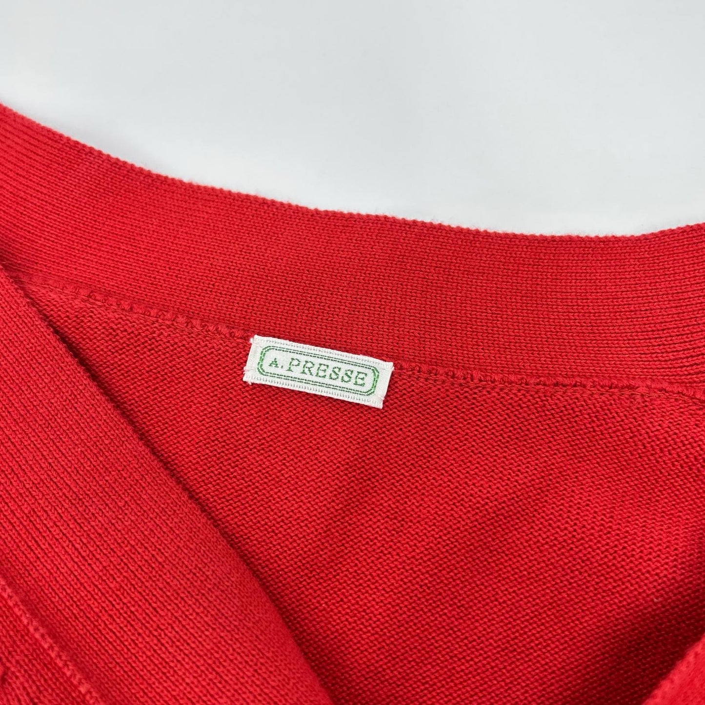 A.PRESSE アプレッセ 23SAP-03-02H レッド Cotton Knit Cardigan トップス