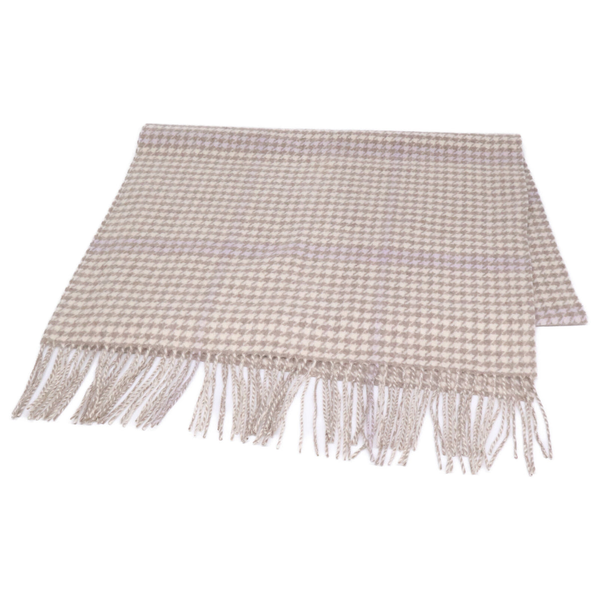 theory luxe Theory Luxe 【Excellent condition】03-3360986 Houndstooth cashmere fringe stole