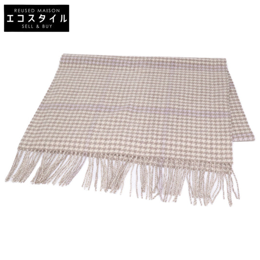 theory luxe Theory Luxe 【Excellent condition】03-3360986 Houndstooth cashmere fringe stole