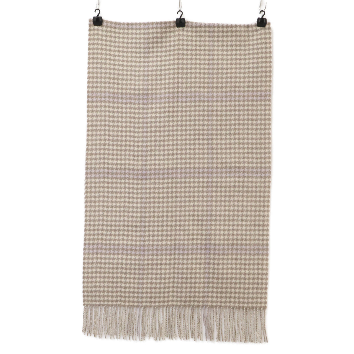 theory luxe Theory Luxe 【Excellent condition】03-3360986 Houndstooth cashmere fringe stole