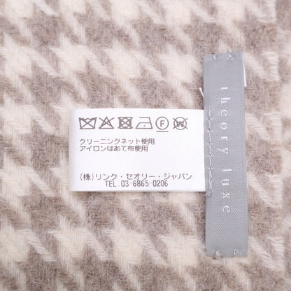 theory luxe Theory Luxe 【Excellent condition】03-3360986 Houndstooth cashmere fringe stole