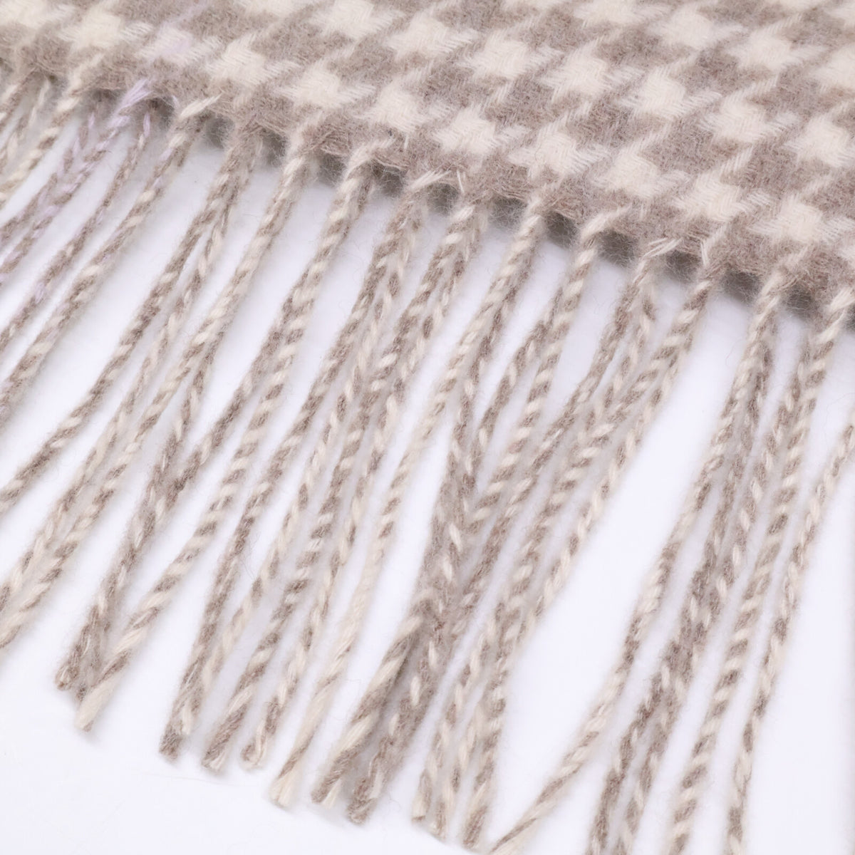 theory luxe Theory Luxe 【Excellent condition】03-3360986 Houndstooth cashmere fringe stole