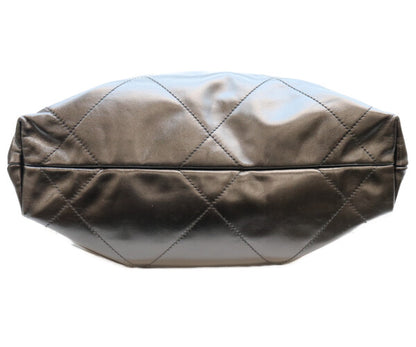 CHANEL シャネル AS3859 ブラック シャネル22 シャイニーカーフ スモール バックパック リュック バックパック