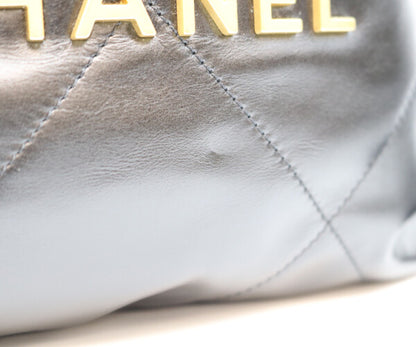 CHANEL シャネル AS3859 ブラック シャネル22 シャイニーカーフ スモール バックパック リュック バックパック