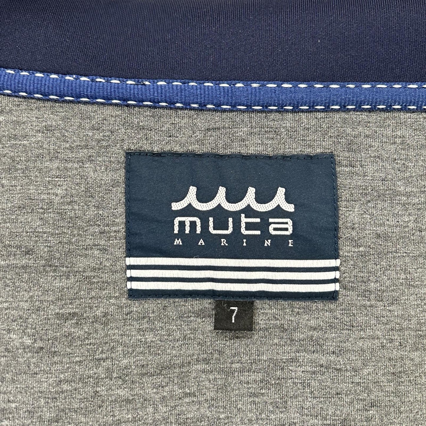 muta ムータ ネイビー×ホワイト×レッド トリコロール ボンディングパーカー ジャケット