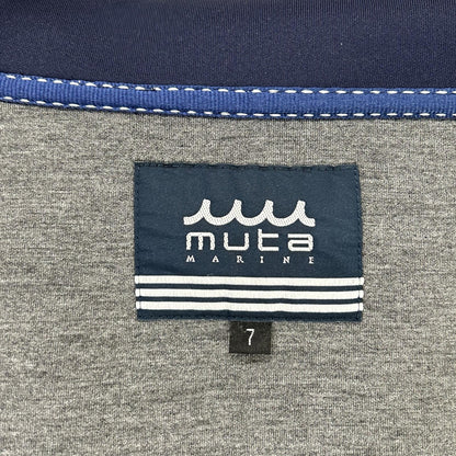 muta ムータ ネイビー×ホワイト×レッド トリコロール ボンディングパーカー ジャケット