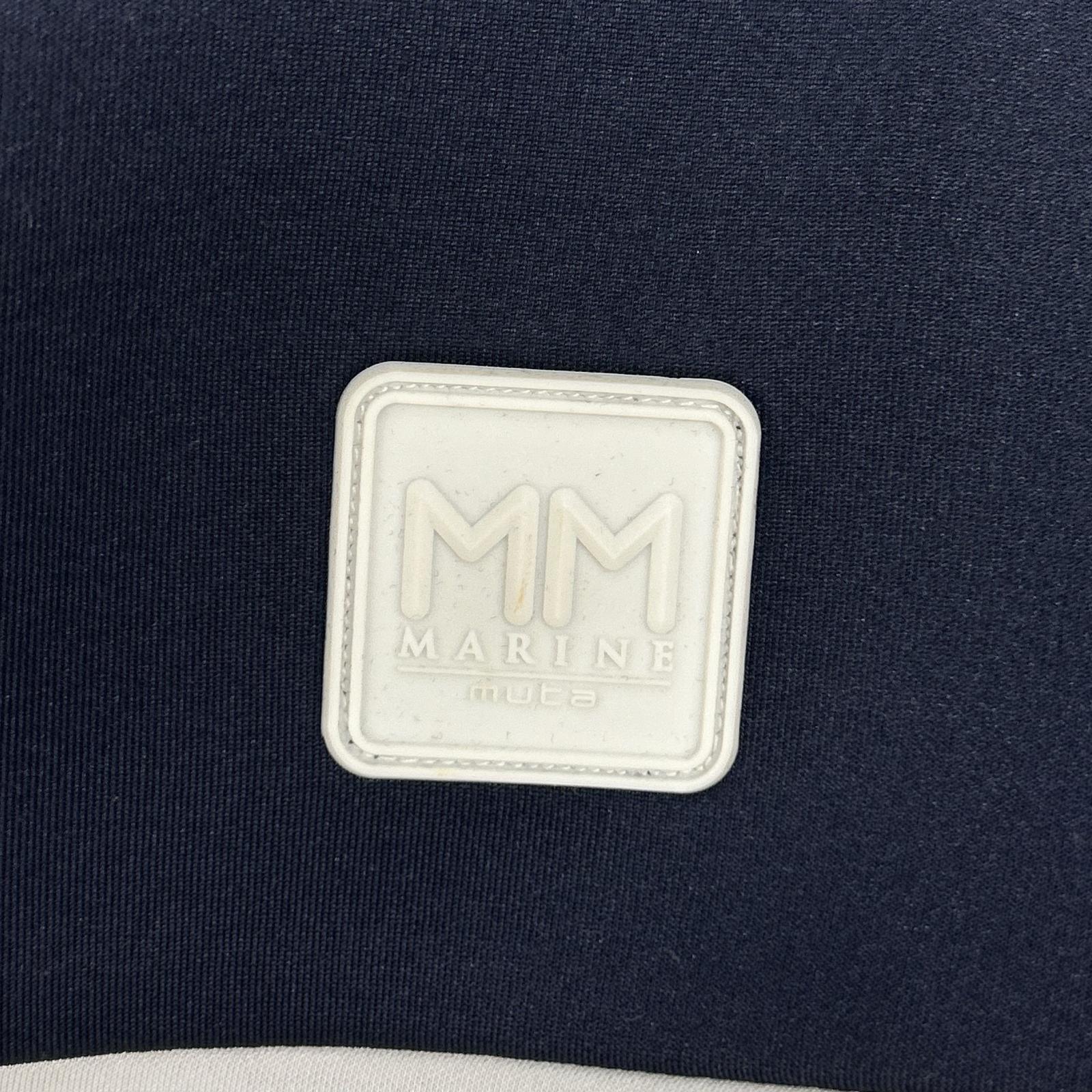 muta ムータ ネイビー×ホワイト×レッド トリコロール ボンディングパーカー ジャケット