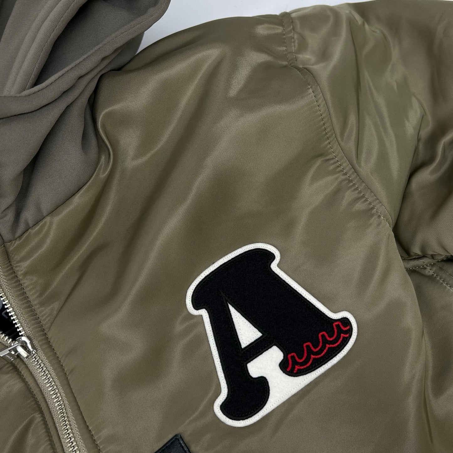 ACANTHUS アカンサス ×MUTA MARINE カーキ Nylon Hooded MA-1 ジャケット