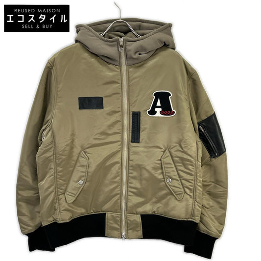 ACANTHUS アカンサス ×MUTA MARINE カーキ Nylon Hooded MA-1 ジャケット