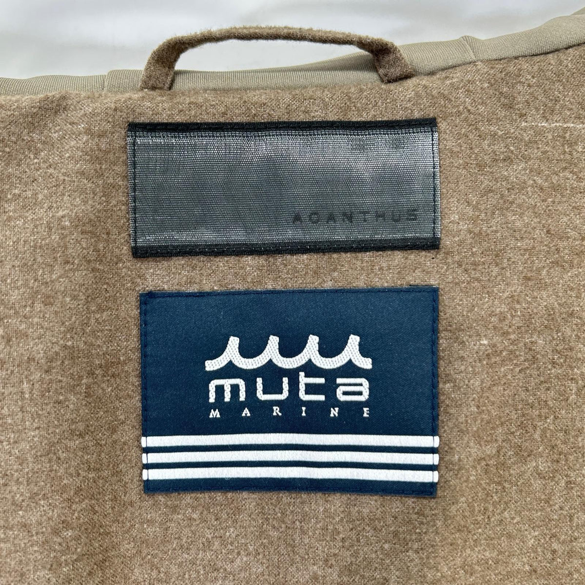 ACANTHUS アカンサス ×MUTA MARINE カーキ Nylon Hooded MA-1 ジャケット