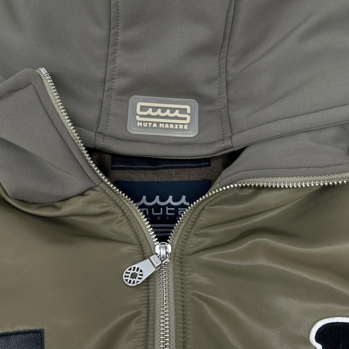 ACANTHUS アカンサス ×MUTA MARINE カーキ Nylon Hooded MA-1 ジャケット