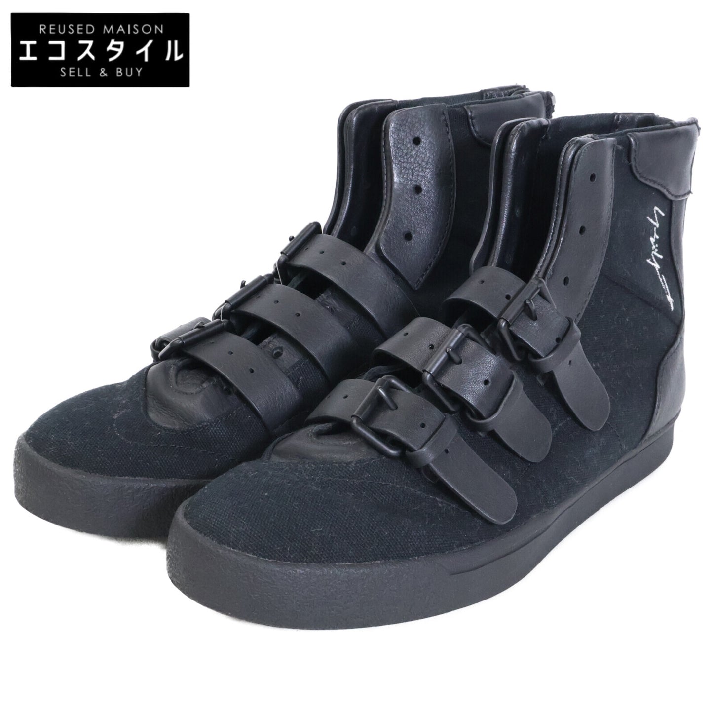 yohjiyamamoto ヨウジヤマモト x adidas アディダス EE6809 ベルト ハイカットスニーカー シューズ