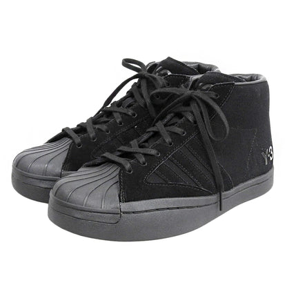 Y-3 ワイスリー ハイカットスニーカー シューズ レディース キャンバス ブラック 24cm FX0897 シューズ