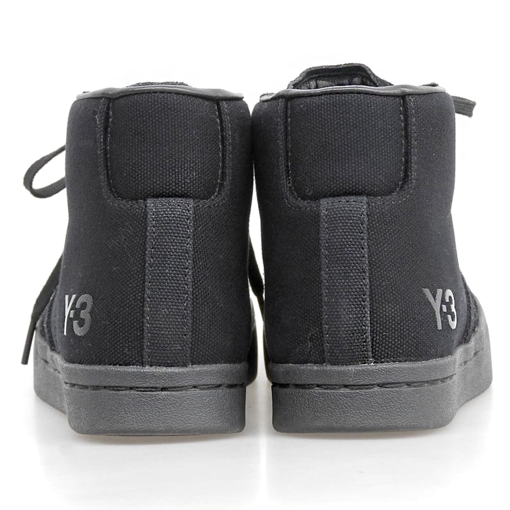Y-3 ワイスリー ハイカットスニーカー シューズ レディース キャンバス ブラック 24cm FX0897 シューズ