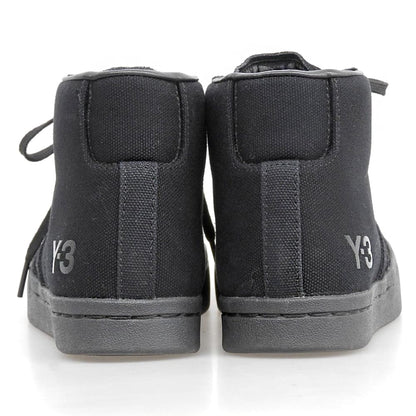Y-3 ワイスリー ハイカットスニーカー シューズ レディース キャンバス ブラック 24cm FX0897 シューズ