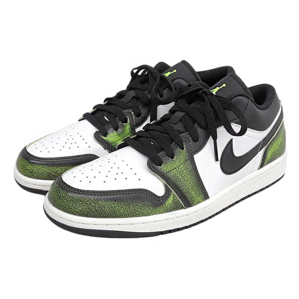 NIKE ナイキ 未使用 Air Jordan 1 Low Wear Away シューズ メンズ ホワイト/ブラック/グリーン 28.5cm シューズ