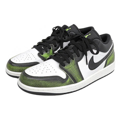 NIKE ナイキ 未使用 Air Jordan 1 Low Wear Away シューズ メンズ ホワイト/ブラック/グリーン 28.5cm シューズ