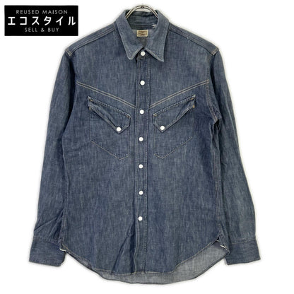 WAREHOUSE ウエアハウス ブルー デニムウエスタンシャツ トップス