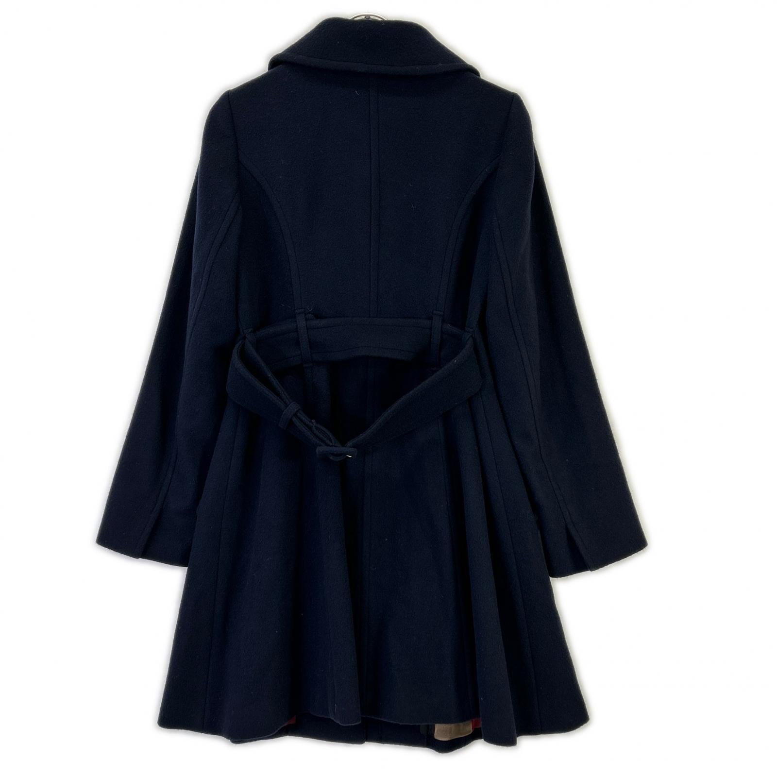 BLUE LABEL CRESTBRIDGE ブルーレーベルクレストブリッジ 55B27-667-29 ネイビー シングルベルテッドコート コート