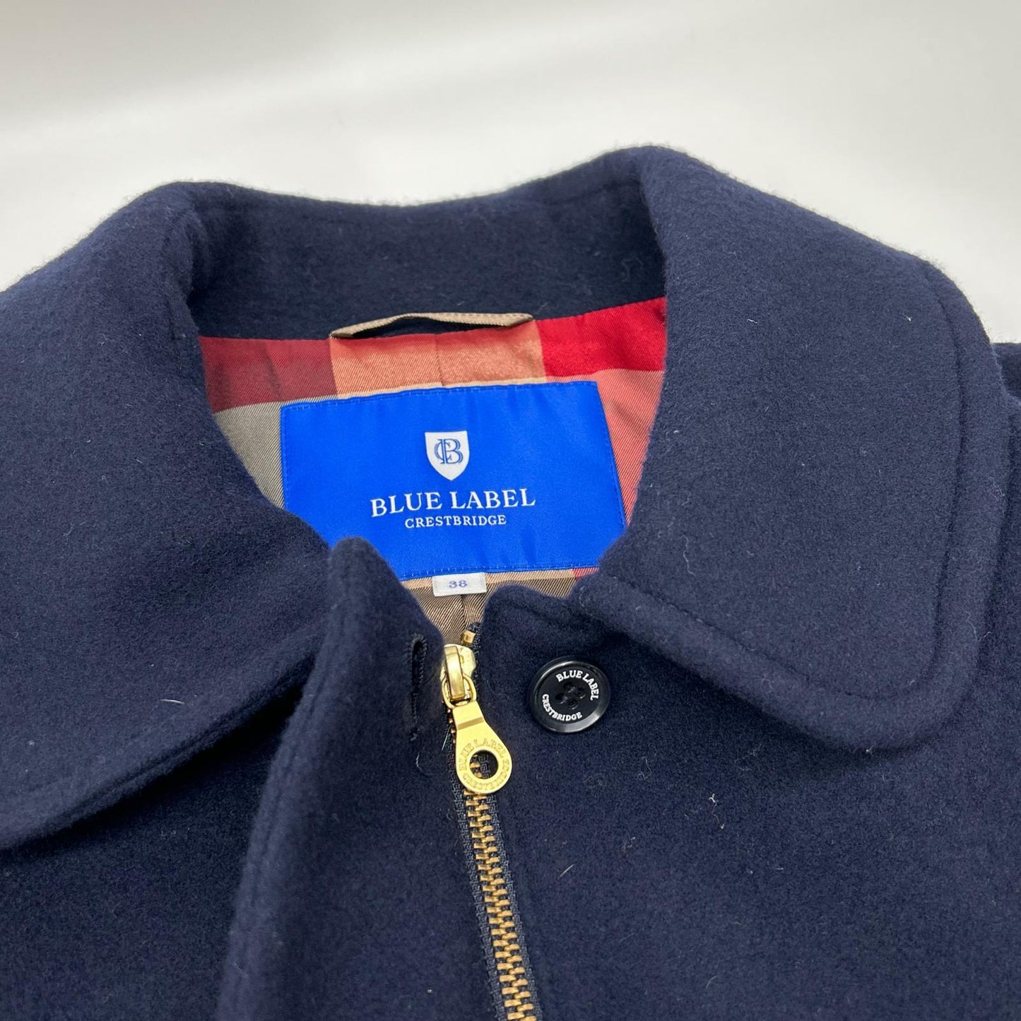 BLUE LABEL CRESTBRIDGE ブルーレーベルクレストブリッジ 55B27-667-29 ネイビー シングルベルテッドコート コート