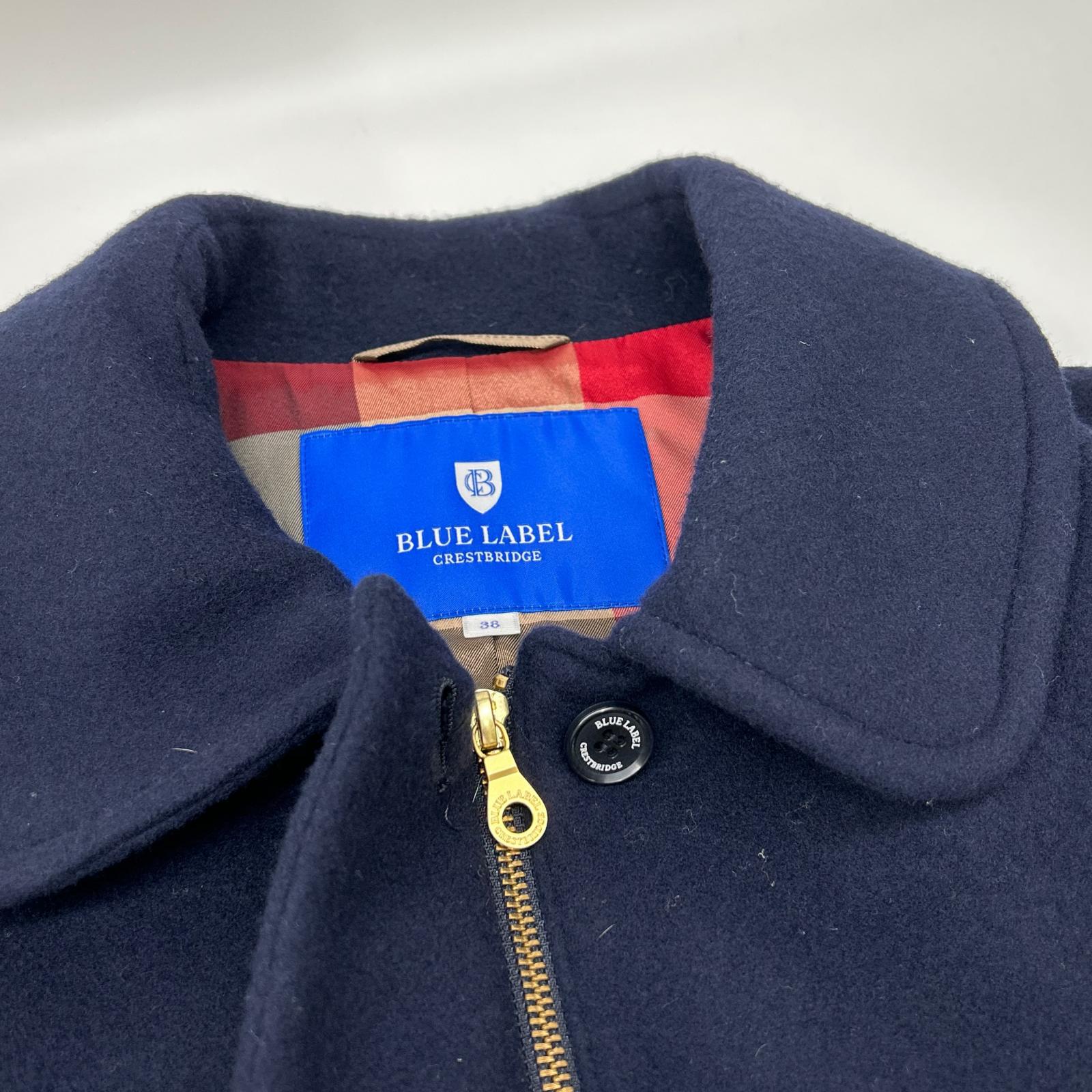 BLUE LABEL CRESTBRIDGE ブルーレーベルクレストブリッジ 55B27-667-29 ネイビー シングルベルテッドコート コート