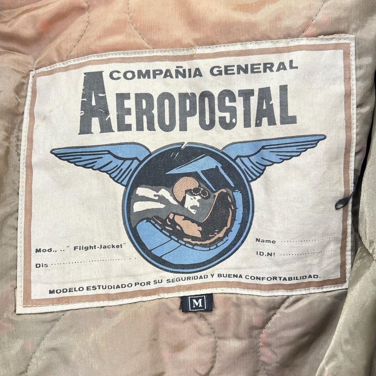 VINTAGE ヴィンテージ 【AEROPOSTAL】ブラウン レザー ボア フライトジャケット ジャケット