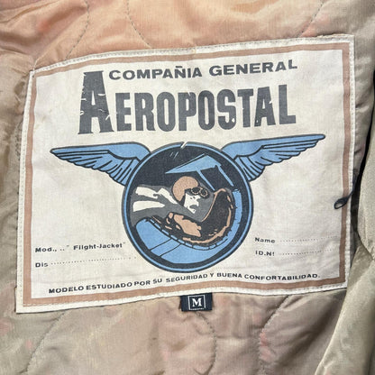VINTAGE ヴィンテージ 【AEROPOSTAL】ブラウン レザー ボア フライトジャケット ジャケット