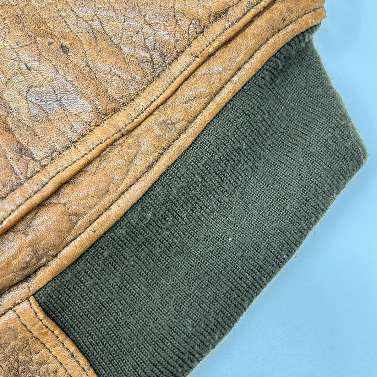 VINTAGE 【AEROPOSTAL】 Brown Leather Shearling Flight Jacket Jacket