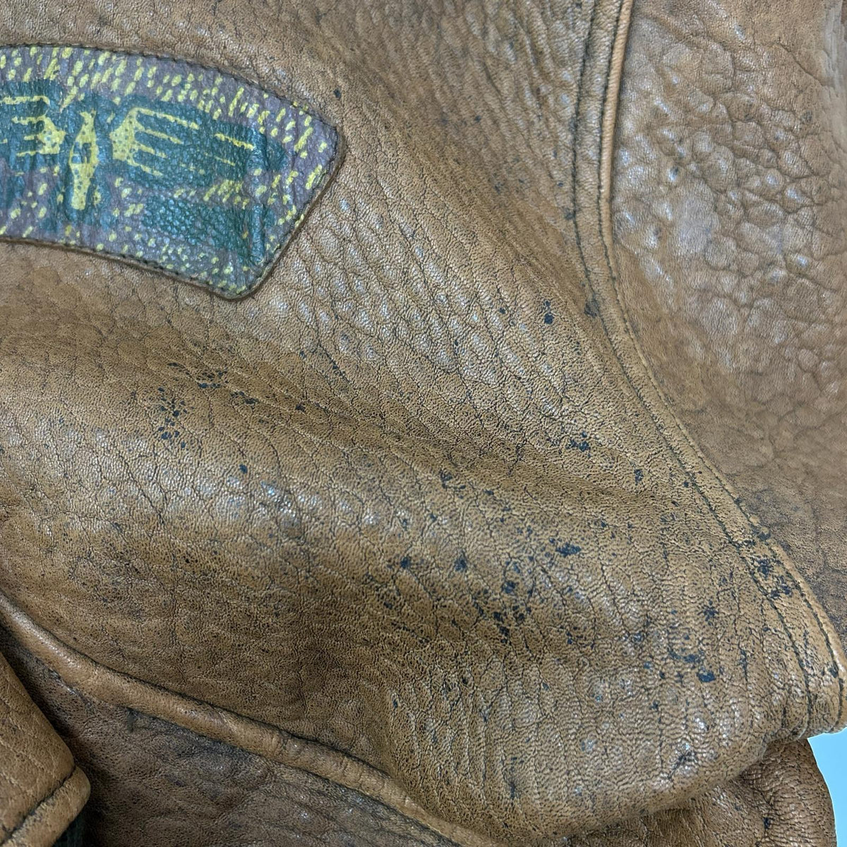 VINTAGE 【AEROPOSTAL】 Brown Leather Shearling Flight Jacket Jacket