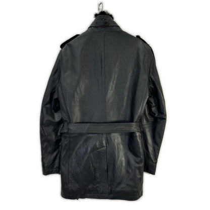 Burberry Black Label バーバリーブラックレーベル ブラック ラビットファー ラムレザー ジャケット ジャケット