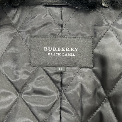 Burberry Black Label バーバリーブラックレーベル ブラック ラビットファー ラムレザー ジャケット ジャケット