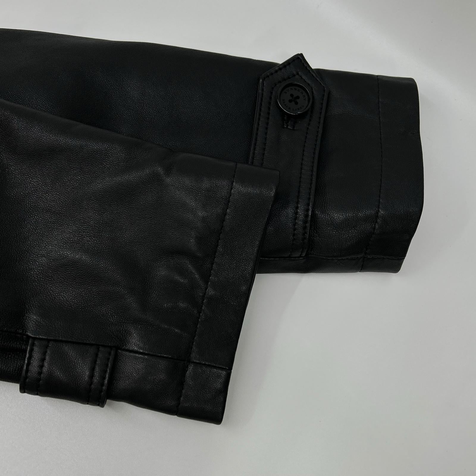 Burberry Black Label バーバリーブラックレーベル ブラック ラビットファー ラムレザー ジャケット ジャケット