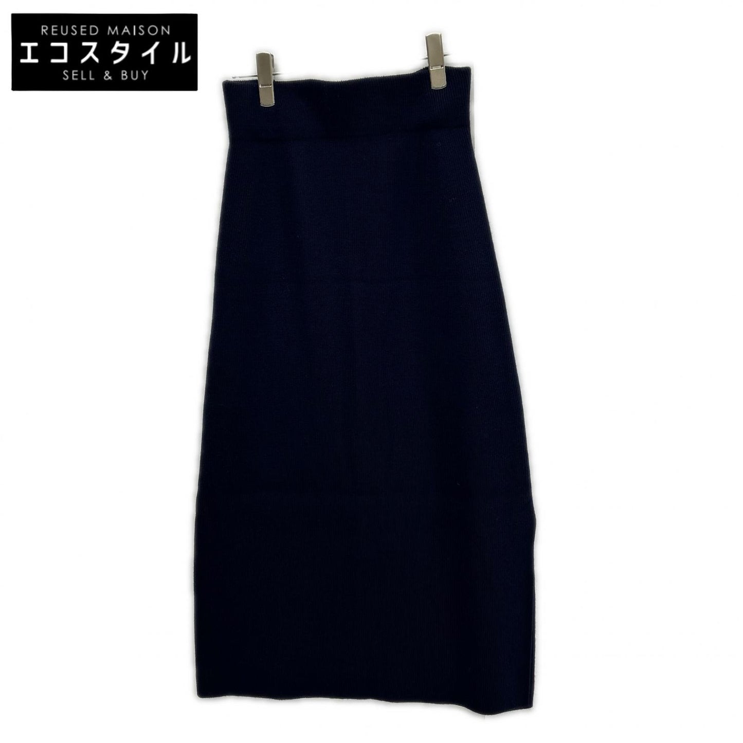 theory luxe Theory Luxe 03-2307717-890 23 Navy Rib-Knit Skirt Skirt