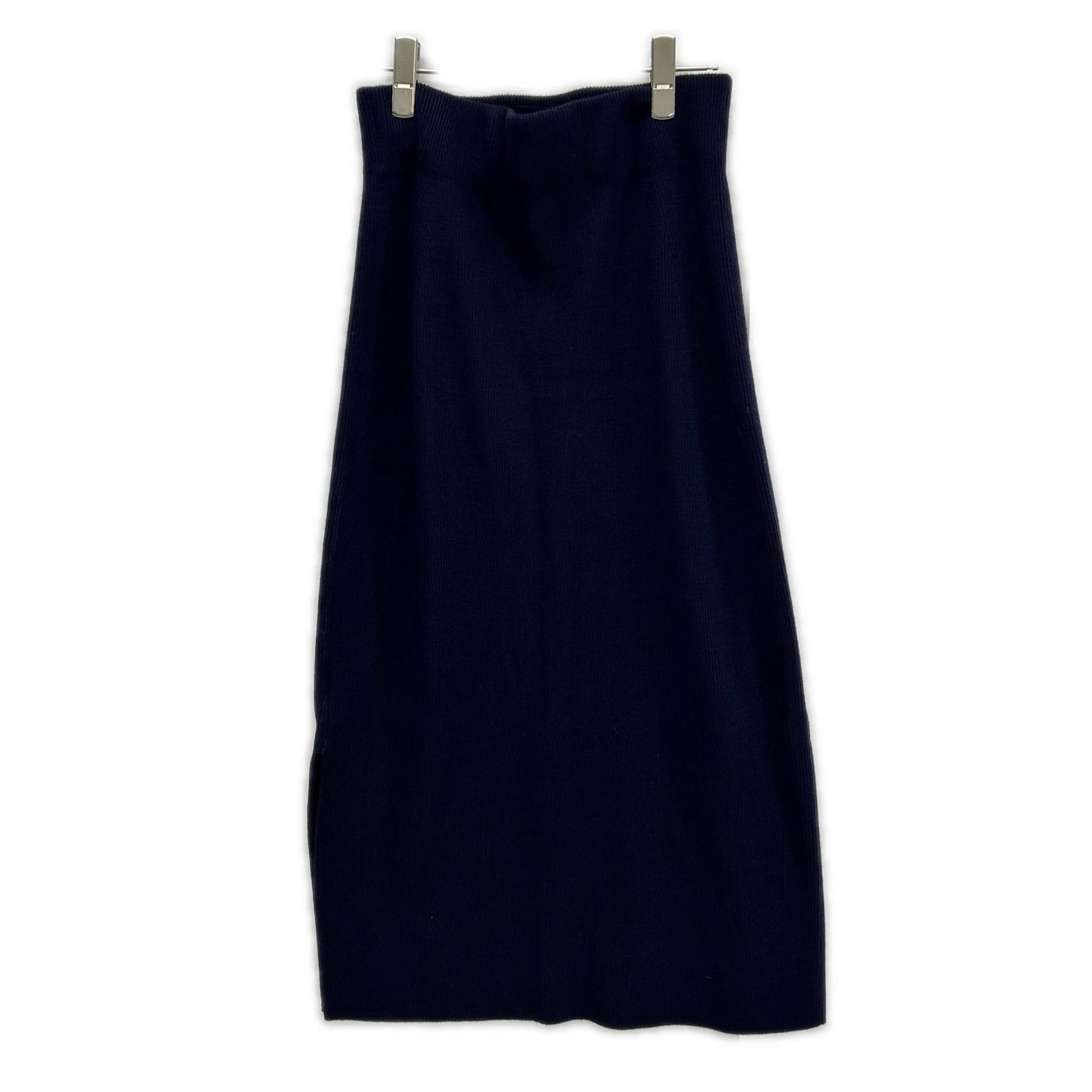 theory luxe Theory Luxe 03-2307717-890 23 Navy Rib-Knit Skirt Skirt