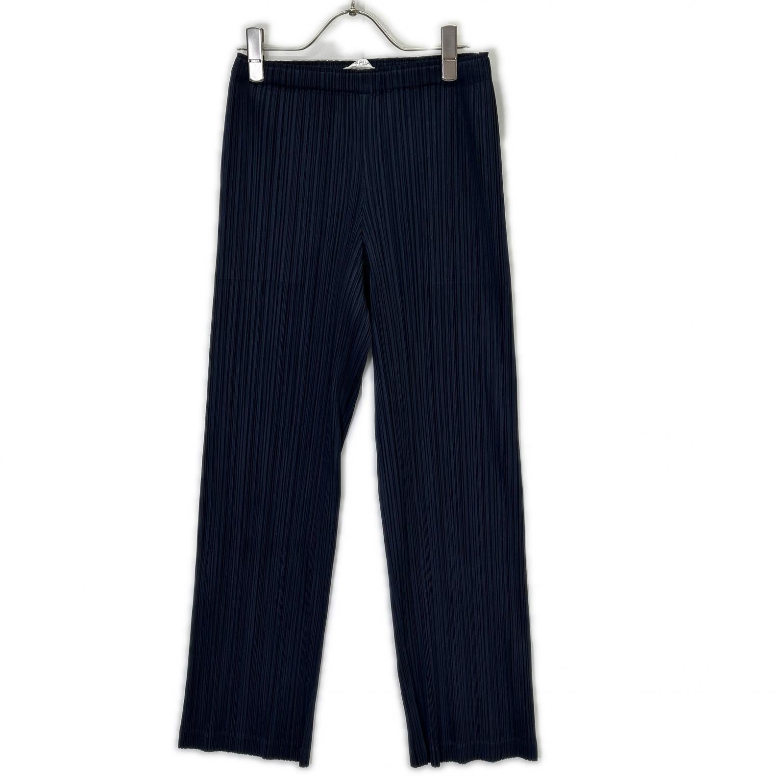 PLEATS PLEASE プリーツプリーズ 13年製 PP33-JF404 ネイビー リラックスパンツ ボトムス