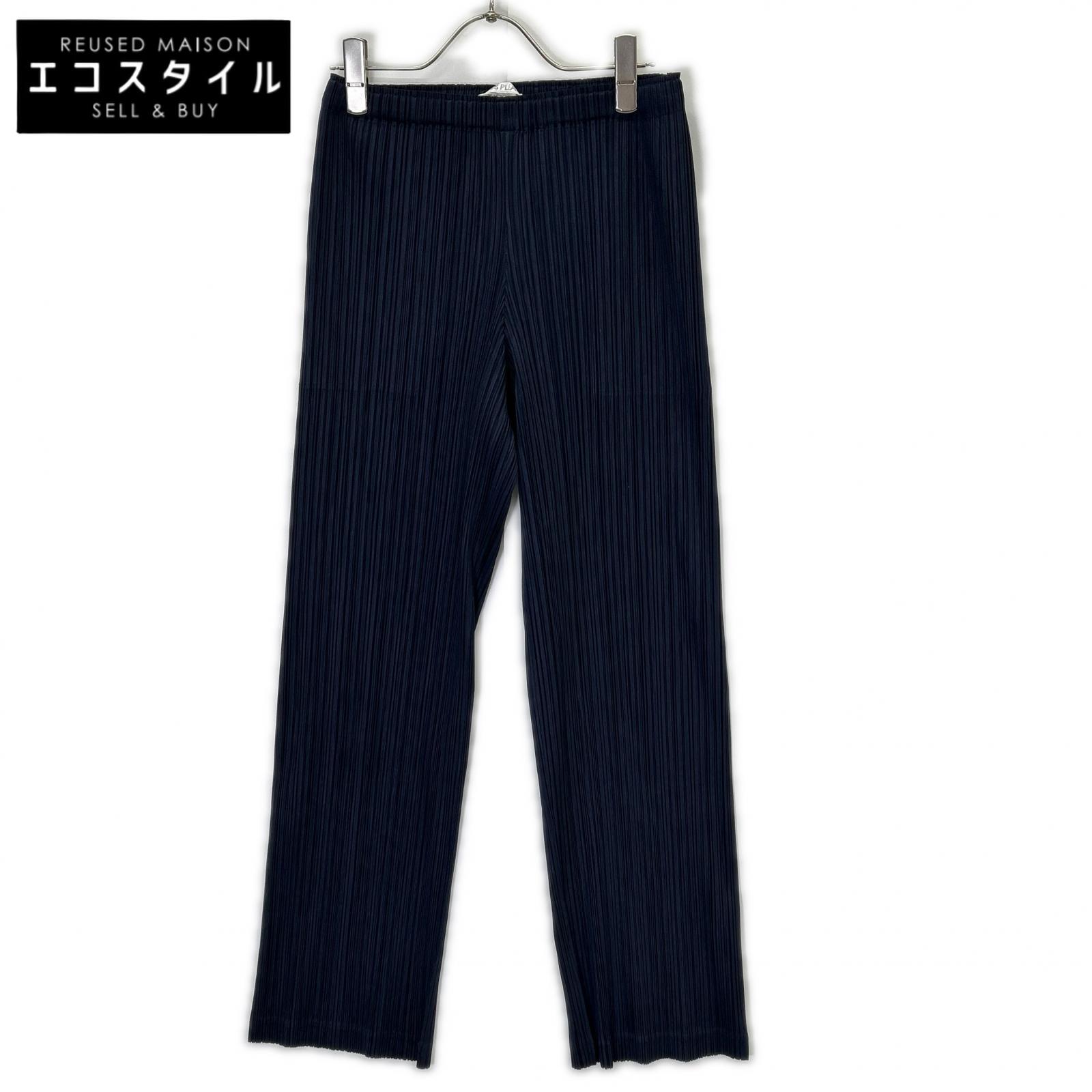 PLEATS PLEASE プリーツプリーズ 13年製 PP33-JF404 ネイビー リラックスパンツ ボトムス