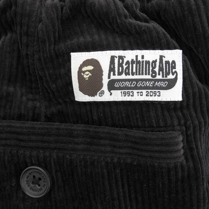 A BATHING APE アベイシングエイプ コーデュロイパンツ ボトムス メンズ ブラック L ボトムス