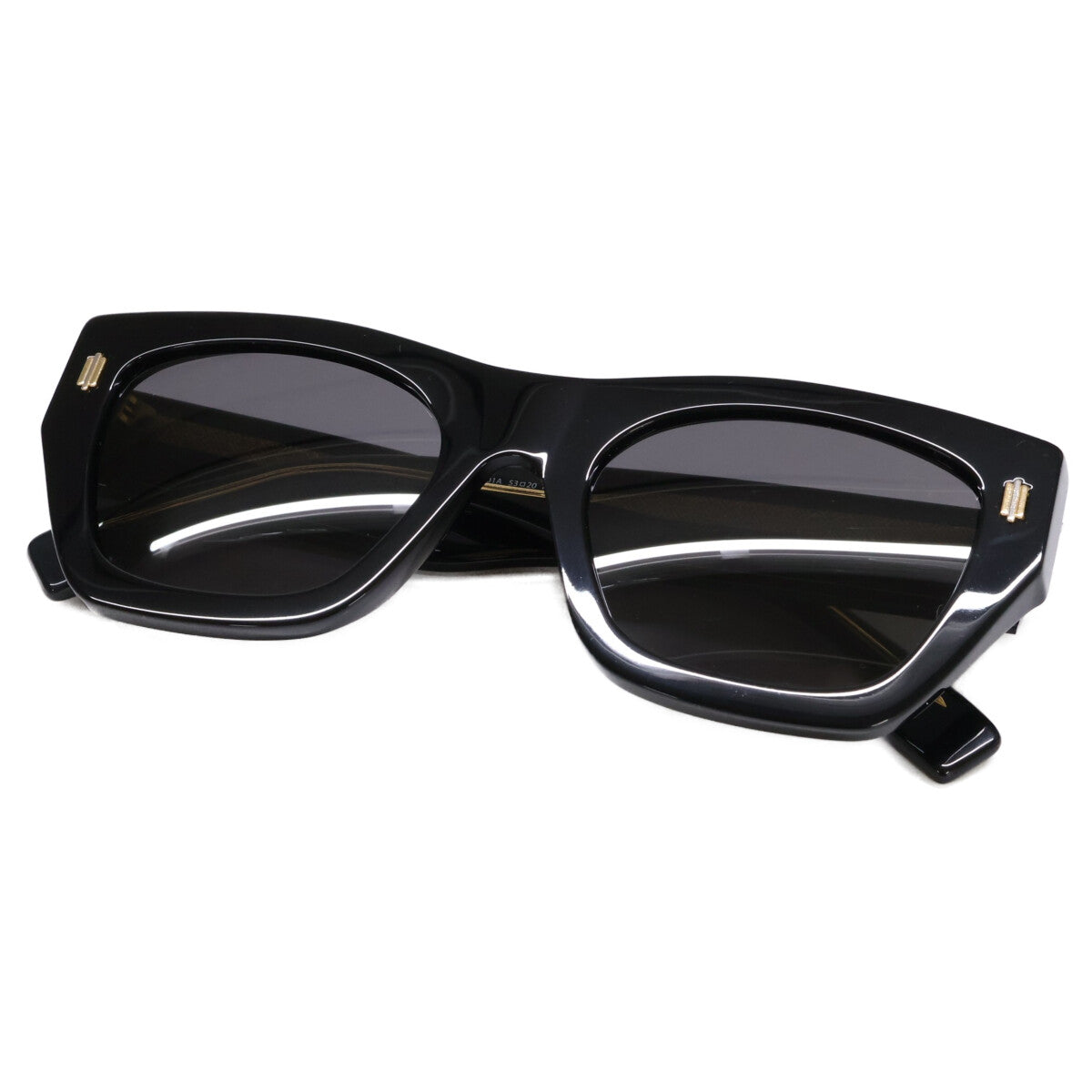 FENDI フェンディ 【美品】FE40100I 01A ROMA スクエアシェイプ サングラス