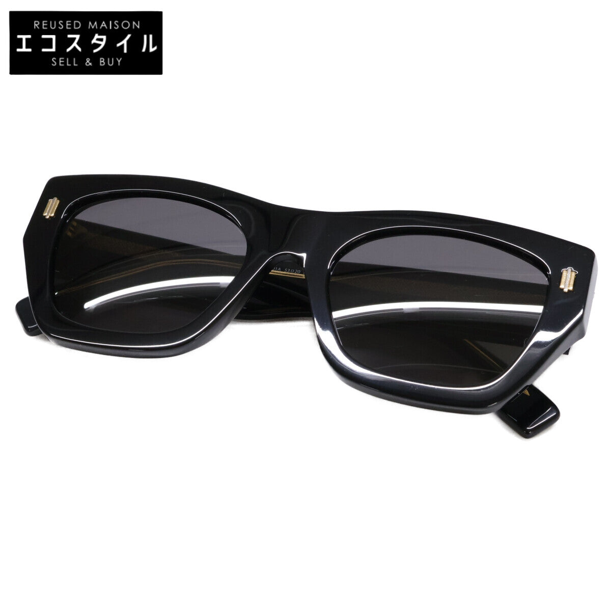 FENDI フェンディ 【美品】FE40100I 01A ROMA スクエアシェイプ サングラス