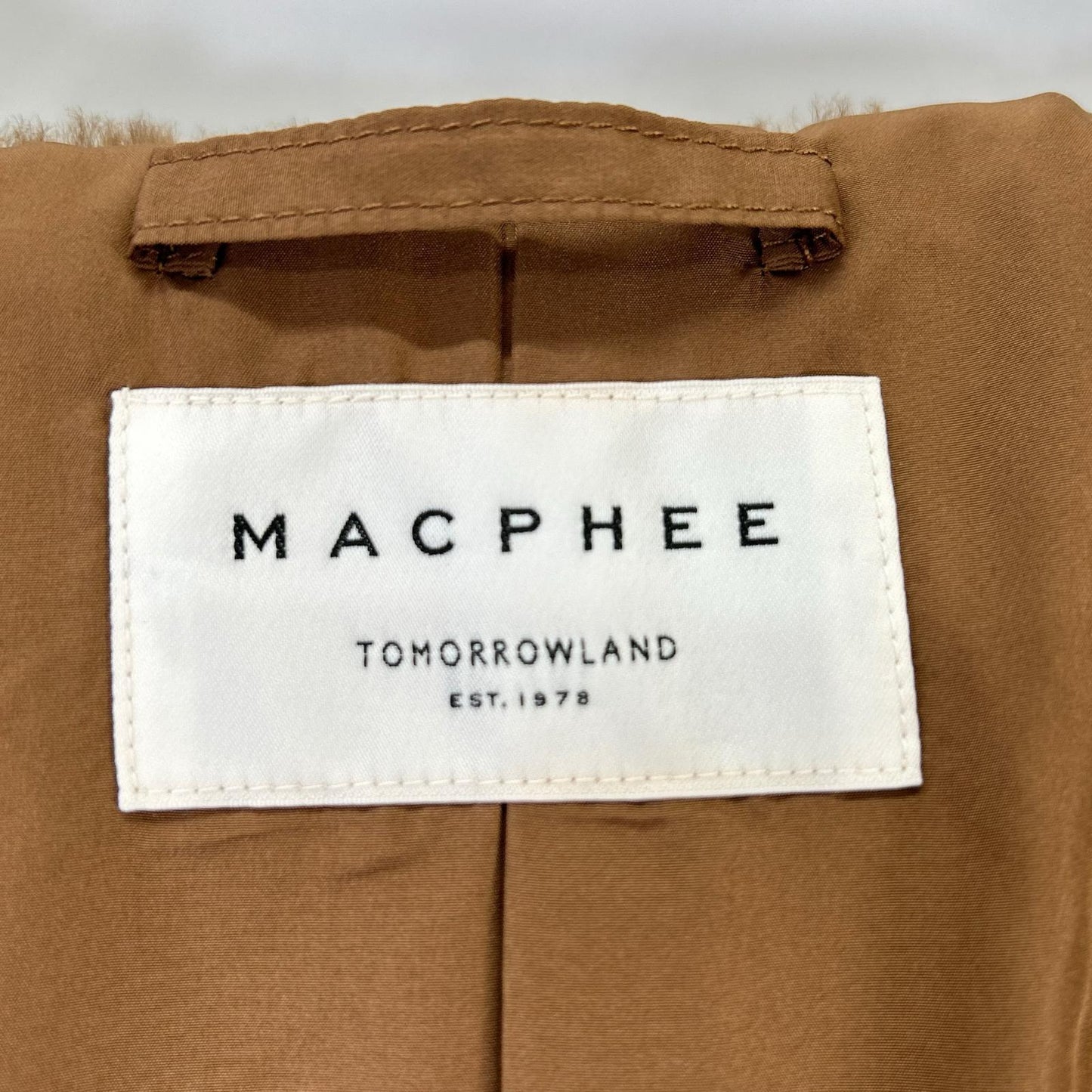 MACPHEE マカフィー 12084408231 ブラウン リサイクルボア フーデッドコート コート