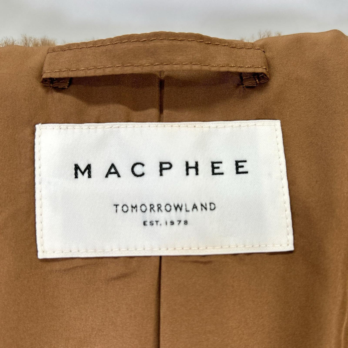 MACPHEE マカフィー 12084408231 ブラウン リサイクルボア フーデッドコート コート