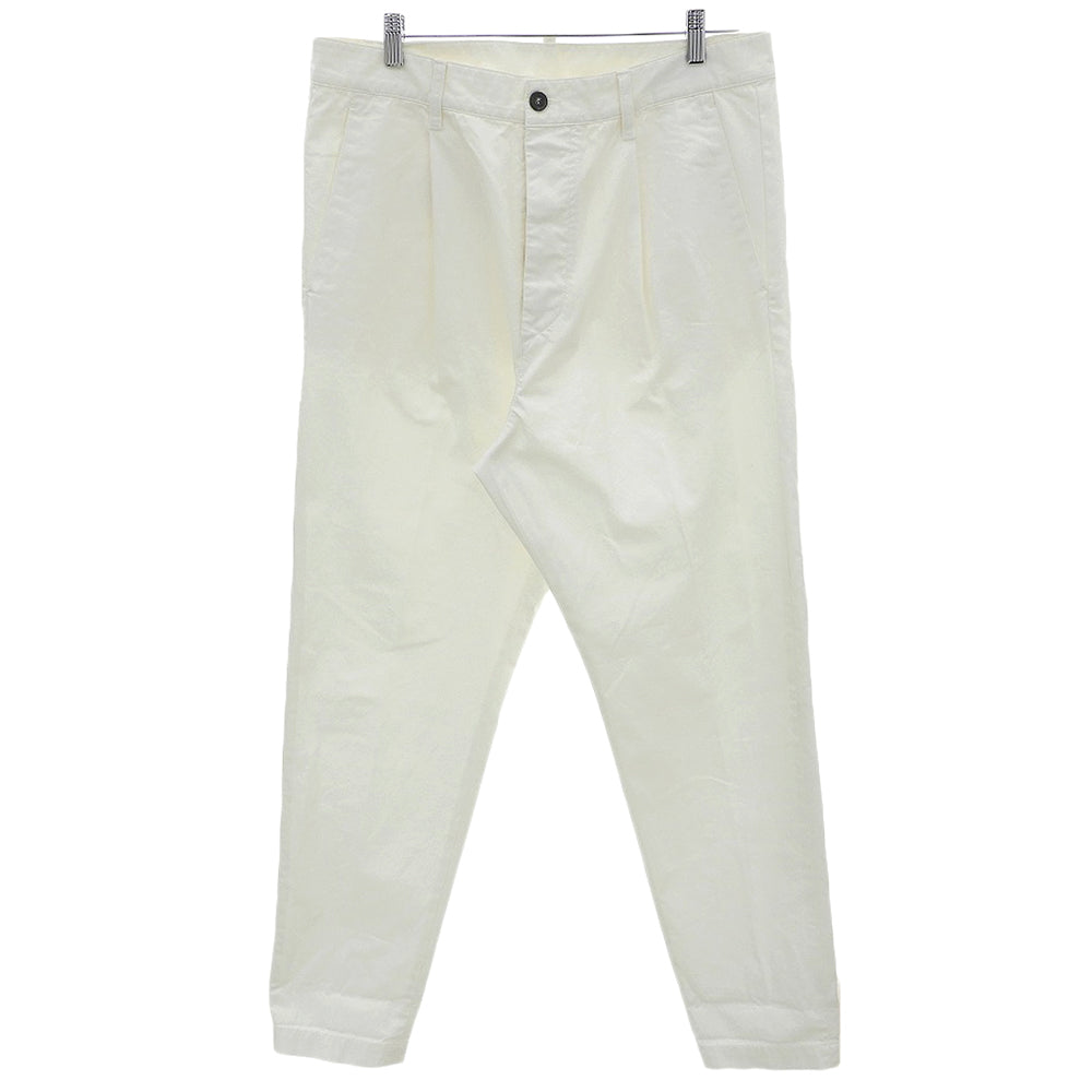 DSQUARED2 ディースクエアード One Pleat チノ パンツ コットン ボトムス メンズ ホワイト 50 S71KB0684 S41794 ボトムス