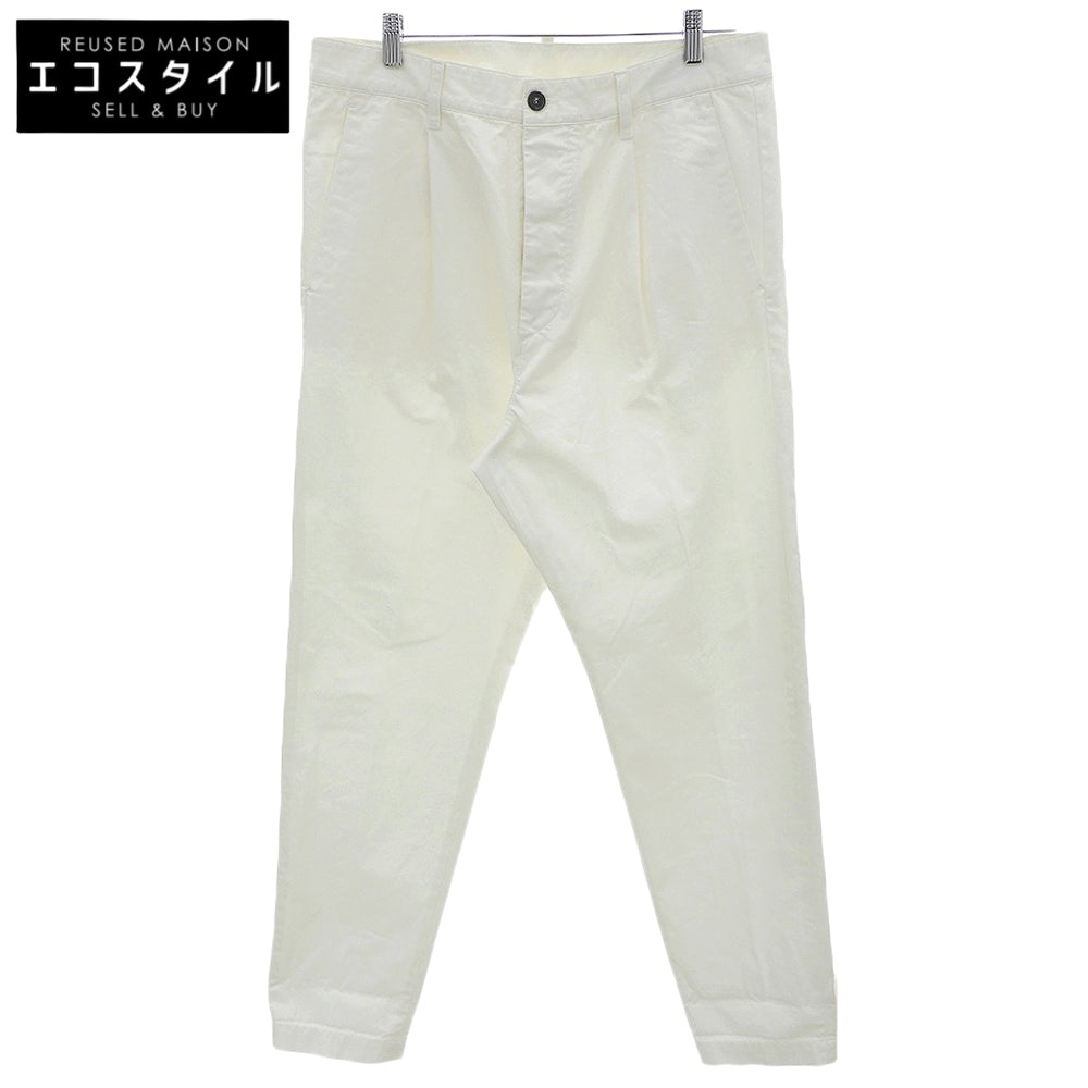 DSQUARED2 ディースクエアード One Pleat チノ パンツ コットン ボトムス メンズ ホワイト 50 S71KB0684 S41794 ボトムス